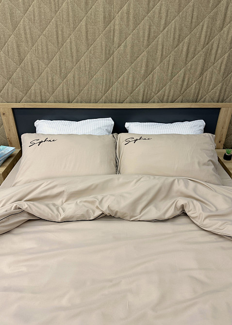 Комплект постільної білизни Сатин, Євро 200х230 Таш (88-156) Київ - фото 5