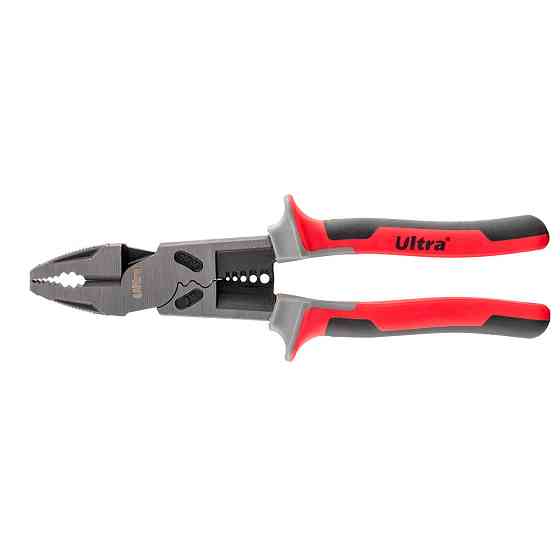 Плоскогубцы многофункциональные со съемником изоляции 225мм AWG 8, 10, 12, 14, 16 (1.28-3.27мм) CrV ULTRA (4343132) Киев