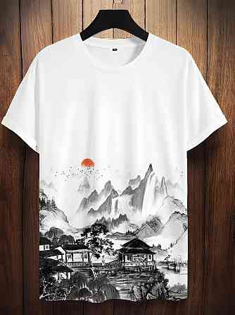 Футболка мужская с принтом  48 Белая 2664093588 Днепр