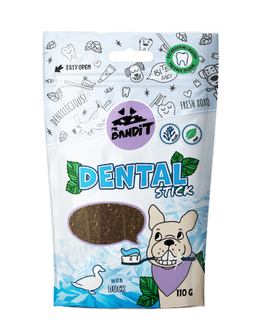 Ласощі для собак Містер Бандіт Mr.Bandit Дентал палички для здоров'я зубів собак з качкою, 110 г Вінниця - фото 1