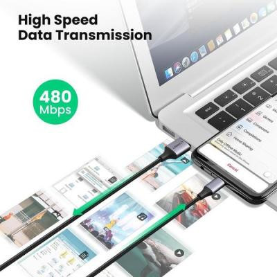 Дата кабель USB 2.0 AM to Micro 5P 1.0m US290 Aluminum Braid Black Ugreen (60146) Винница - изображение 3