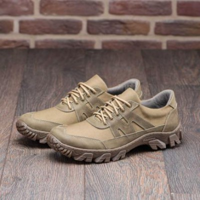 Кросівки тактичні з натуральної шкіри та кордури кольору кайот 40 (26,5 ) Харків