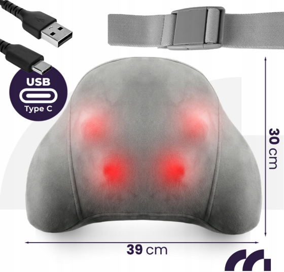 Массажная подушка для шеи, плеч и спины с подогревом 25Вт Maltec (Польша) Киев