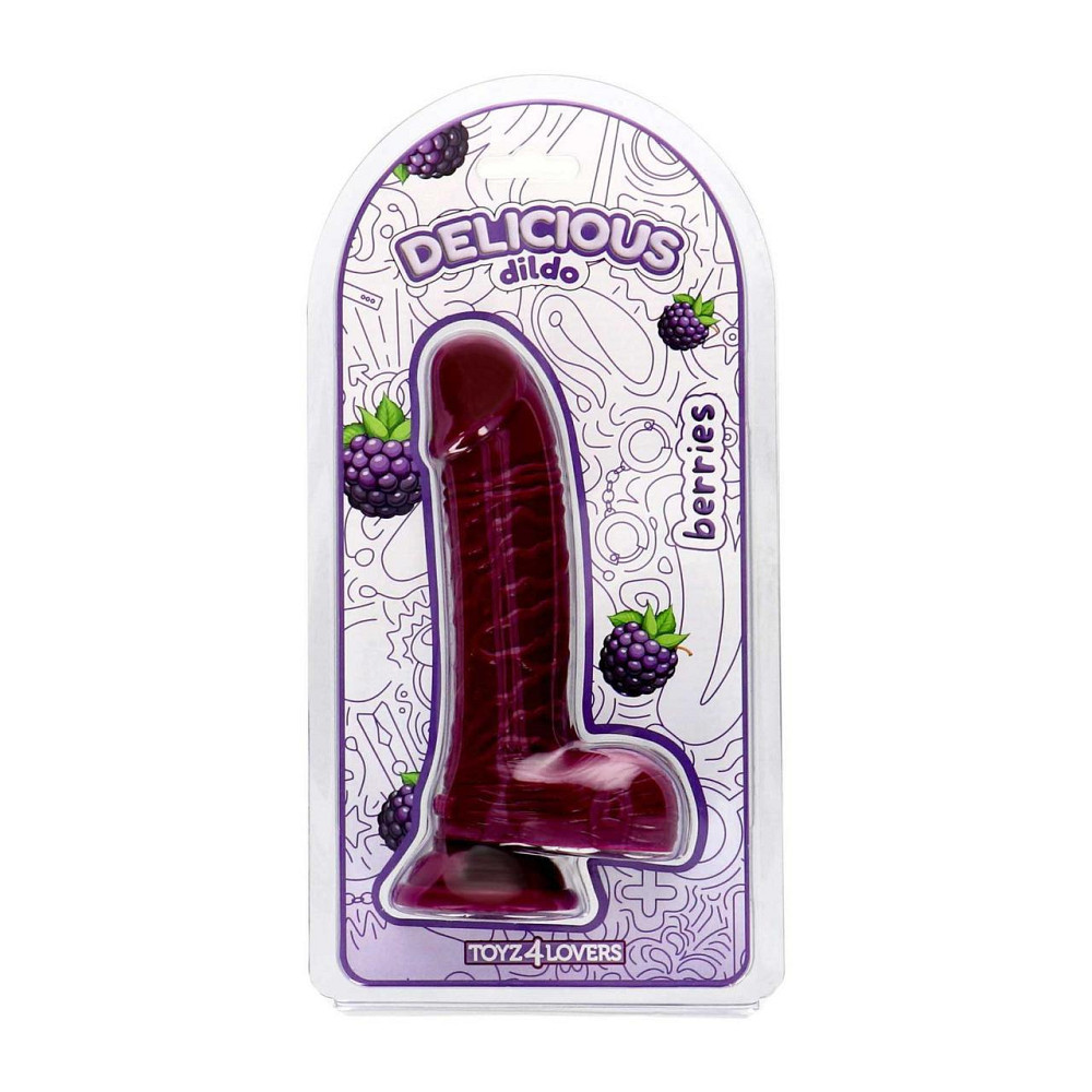 Фалоімітатор з ароматом ожини - Toyz4lovers Delicious Dildo Berries, 18 см Sex Aura Київ - фото 2