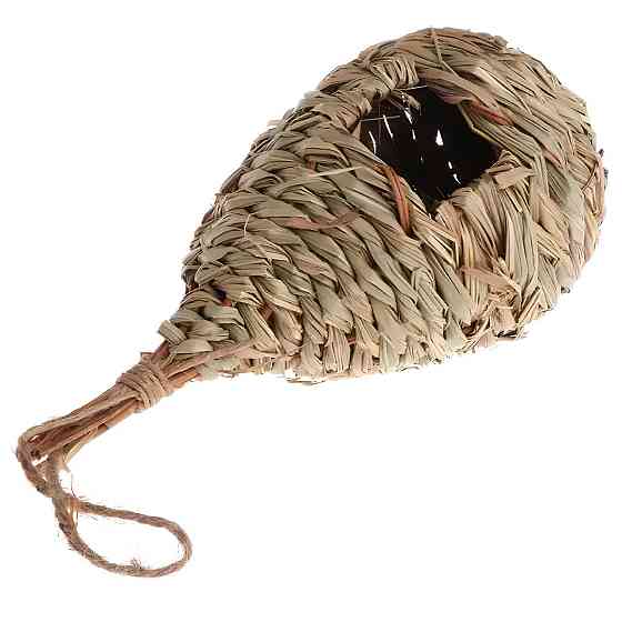 Гніздо - Будиночок для птахів RESTEQ із спеціального плетеного волокна, годівниця для диких птахів, шпаківня Київ