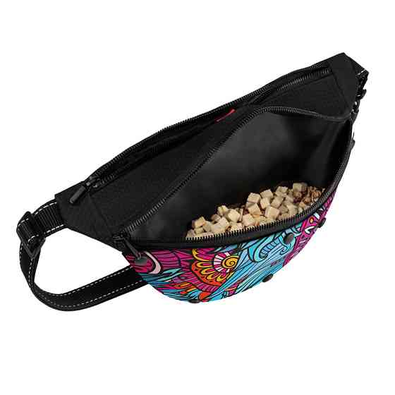 Поясна сумка-бананка WAUDOG Family для корму та аксеcсуарів, малюнок "Літо", розмір 33*17*10 см Вінниця