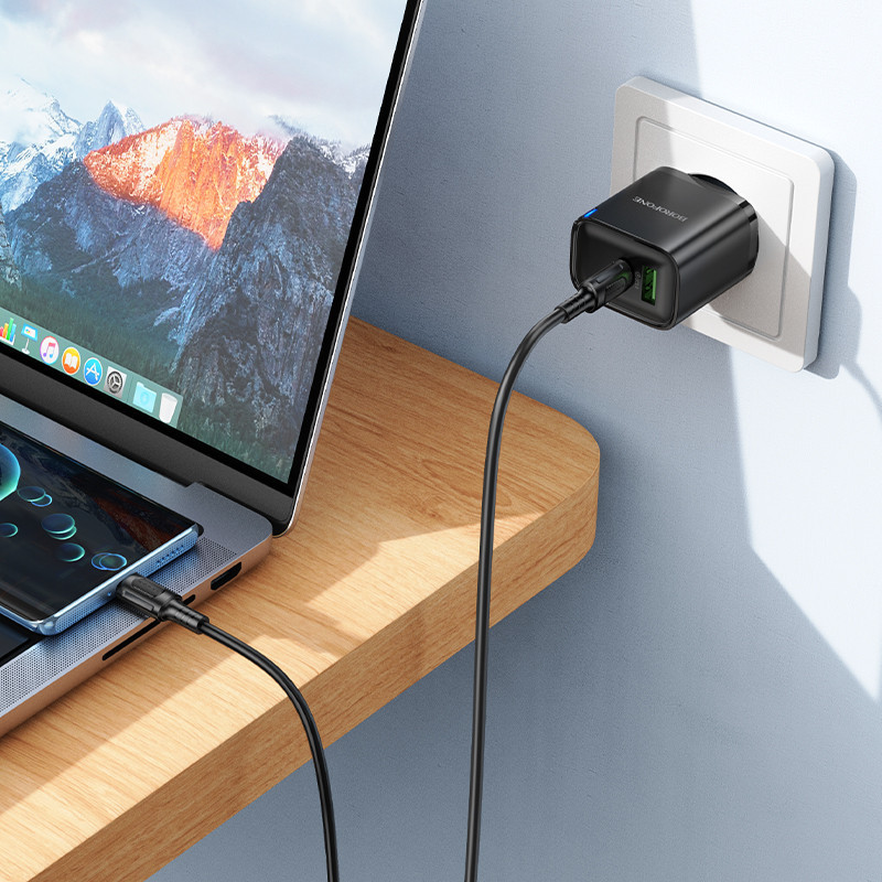 Зарядное устройство BOROFONE BA83A Flare Star 20W черное Киев - изображение 3