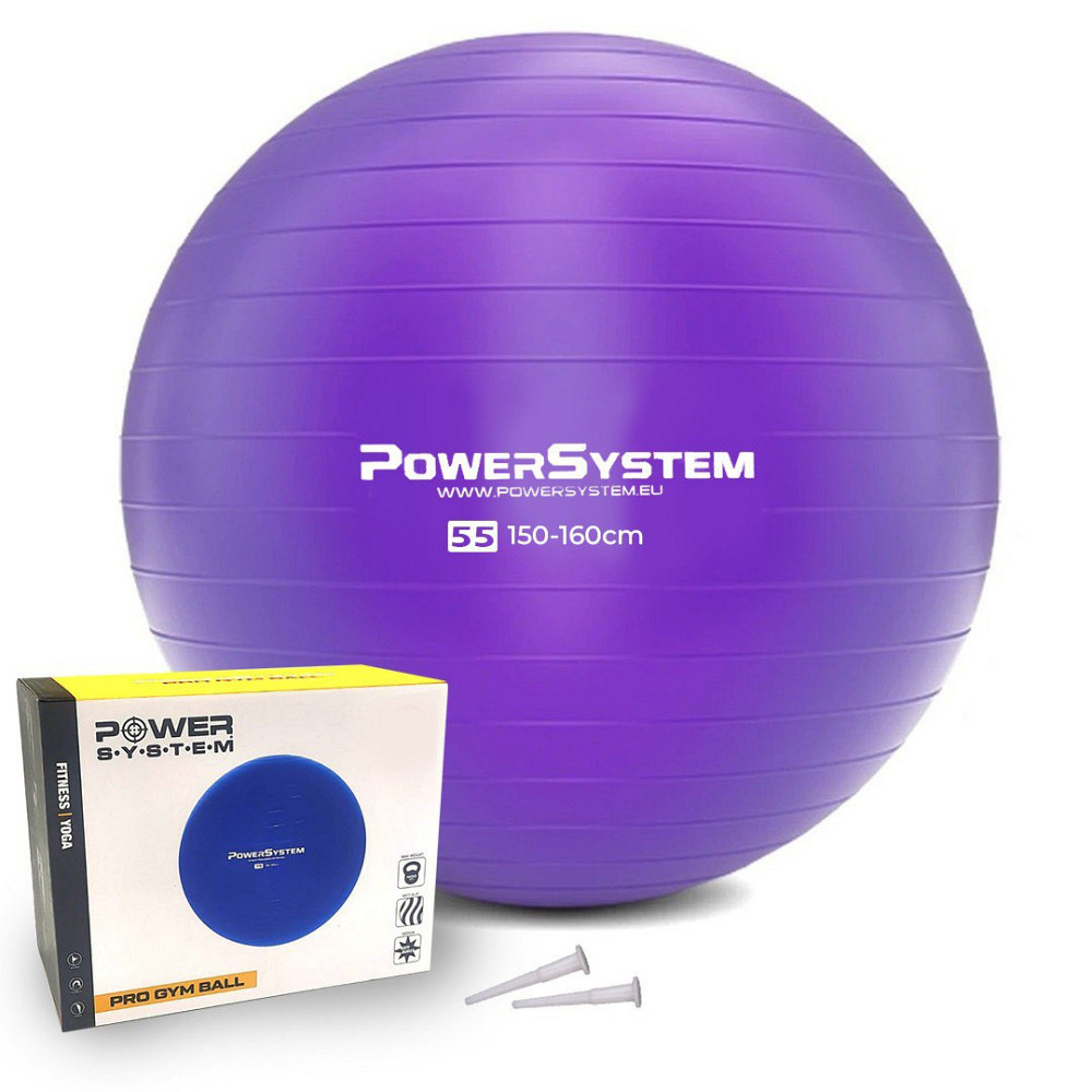 М'яч для фітнесу (фітбол) Power System PS-4011 Ø55 cm PRO Gymball Purple Луцьк - фото 1