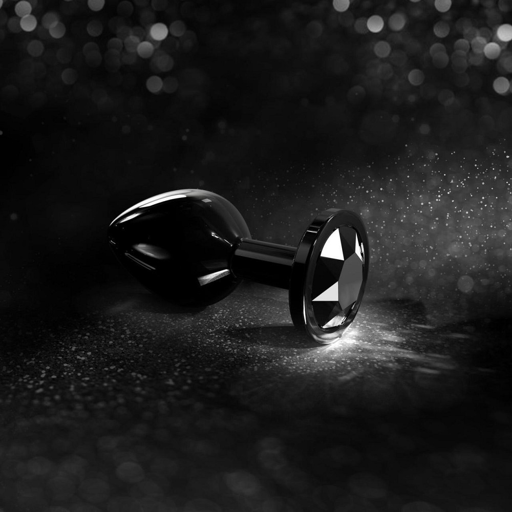 Металлическая анальная пробка с кристаллом Dorcel Diamond Plug Black M Sex Aura Киев - изображение 8