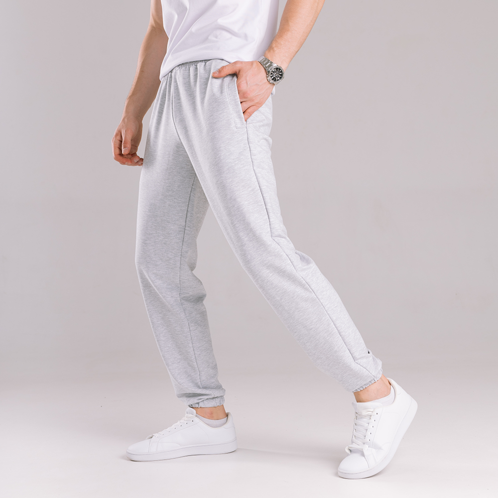 Мужские штаны джоггеры с карманами серые меланжевые Pobedov 95 Киев - изображение 5