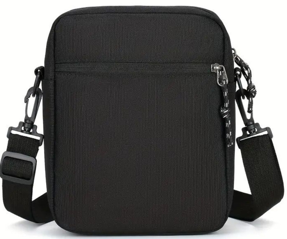 Стильна Чоловіча Чорна Сумка через Плече з с готическим принтом черепа. Харьков - изображение 4