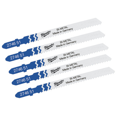 Полотно Milwaukee для электролобзика T101A Bi-Metal 75мм/шаг зуба 2,5мм, 5шт (4932274651) Винница - изображение 1