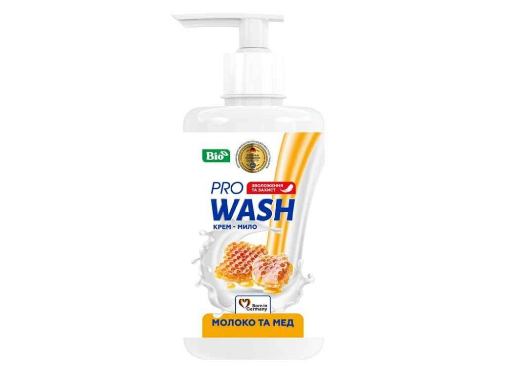 Крем-мило рідке 470мл Молоко та мед ТМ PRO WASH Solmir Київ - фото 1