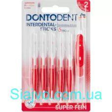 Міжзубні щітки (ISO Gr. 2) DONTODENT, 6 шт. (Німеччина) DONTODENT Interdental Sticks super fein (ISO Львів - фото 1