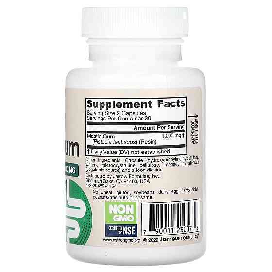 Смола мастикового дерева Jarrow Formulas Mastic Gum 500 мг 60 вег капс Киев