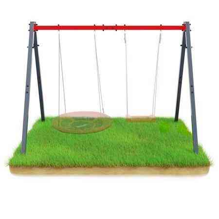 Каркас для гойдалки K-SPORT КSОZ015, 247 х 164 х 206 см - сіро-червоний Київ