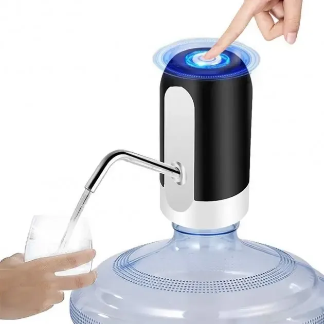 Электрическая помпа для бутилированной воды Automatic water dispenser с подсветкой на бутыль 19 л Черный Коломыя - изображение 1