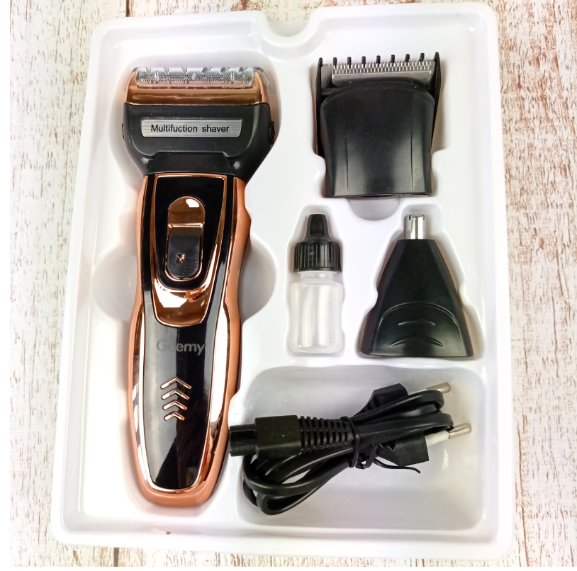 Набір для стрижки GEEMY GM-595 3в1 (машинка, бритва, триммер) час роботи 45 хв 5435 Одеса - фото 7