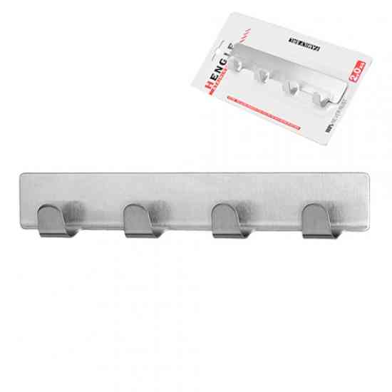 Планка с 4мя крючками 16 см самоклеющая Винница