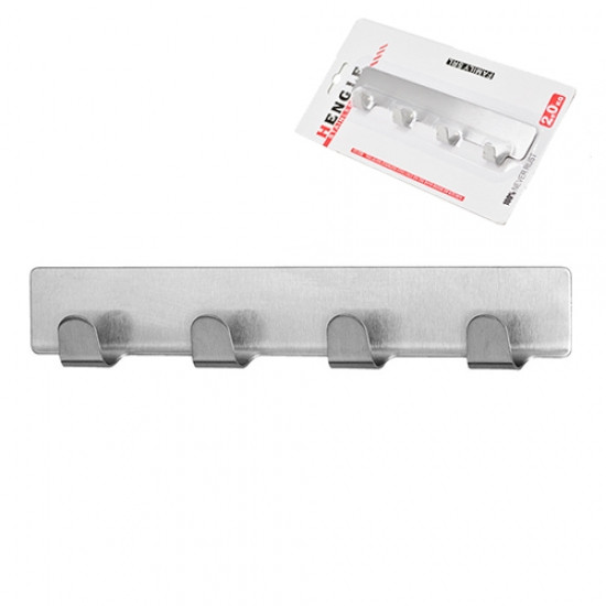 Планка з 4ма гачками 16 см самоклейка Вінниця - фото 1