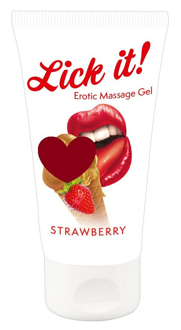 Оральне мастило Lick It! Strawberry 50 мл (веганська) Sex Aura Київ - фото 1