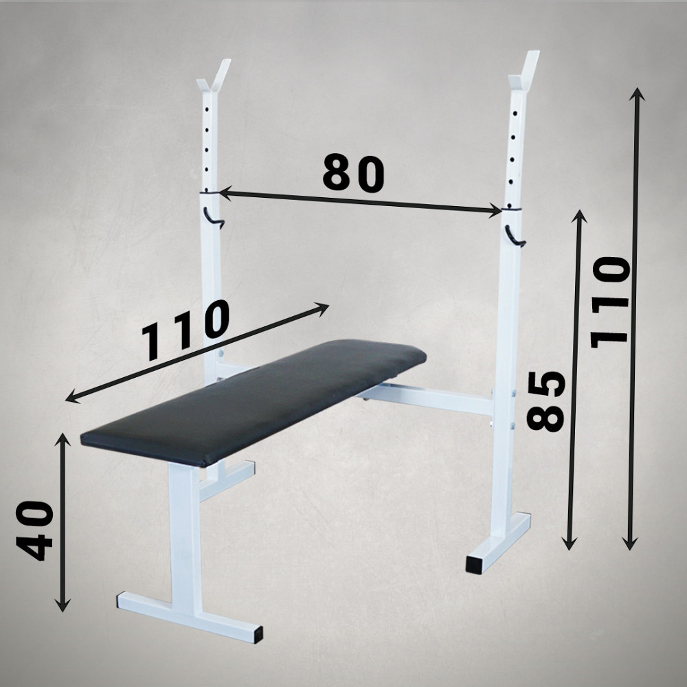Лавка для жиму зі стійками Стійки, лавки для жиму і присідань горизонтальна Київ - фото 2