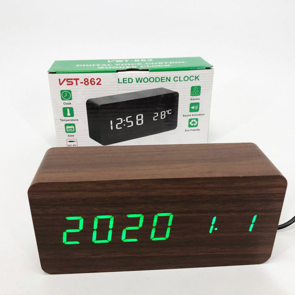 Годинник електронний настільний світловий цифровий VST-862-4, Електронний настільний годинник digital CL-32 Львів - фото 5