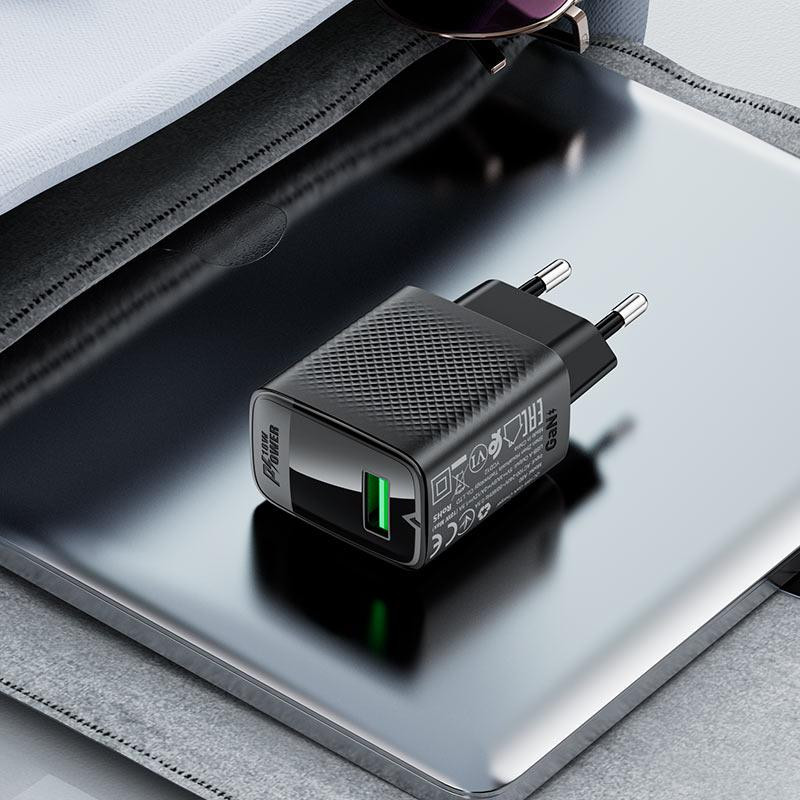 Сетевое зарядное устройство ACEFAST A90 QC18W GaN single USB-A charger (EU) Black Одесса - изображение 8