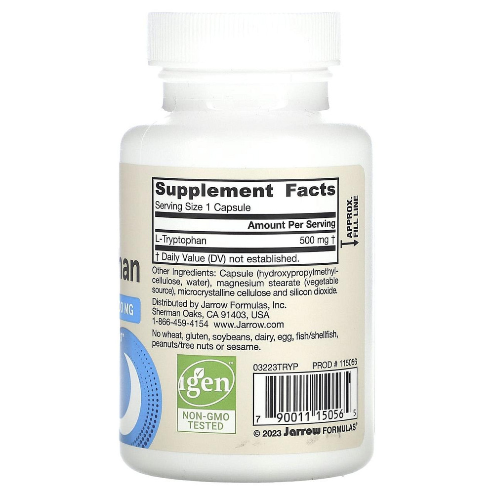 Триптофан Jarrow Formulas L-Tryptophan 500 мг 60 капс Київ - фото 2