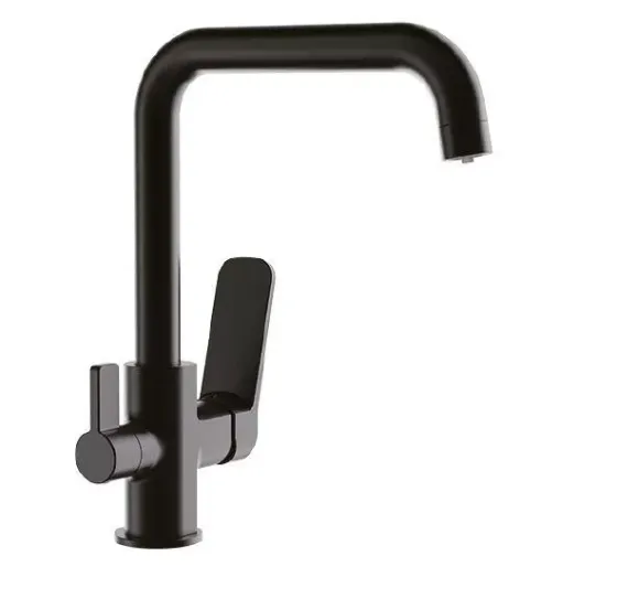 Смеситель для кухни под фильтр Frap F4362 на две воды, черный Киев