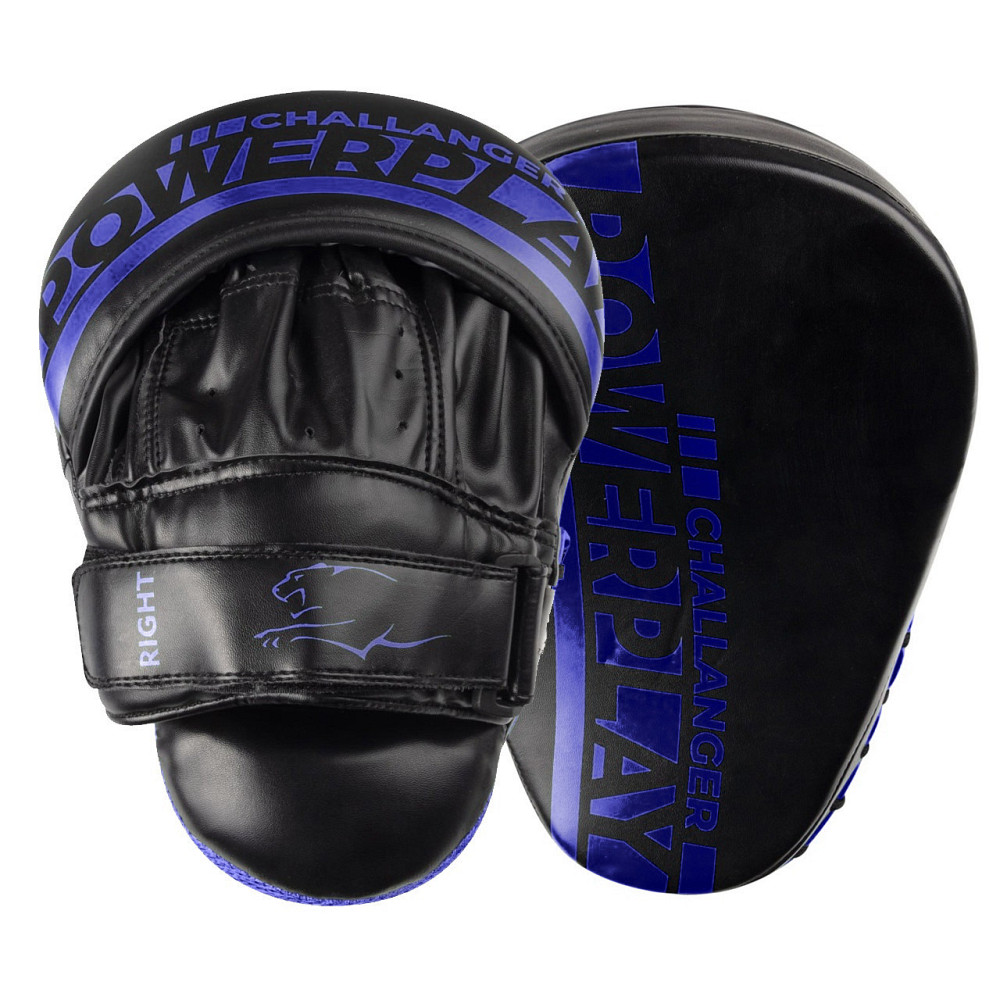 Лапи боксерські PowerPlay 3041 Challanger Чорно-Сині PU [пара] Кам'янське - фото 1