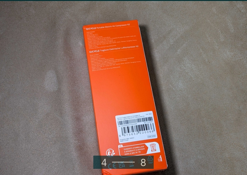 Портативний насос-компресор Xiaomi Mijia Qicycle N2 2023 Air Pump. Київ - фото 4