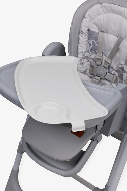 Стілець-гойдалка для годування дитини 2 в 1 VELANO Nomi, light grey Київ - фото 2