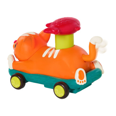 Развивающая игрушка Battat Машинка инерционная серии Лапкомобили - Котик, оранжевый (BX2486Z) Винница - изображение 3