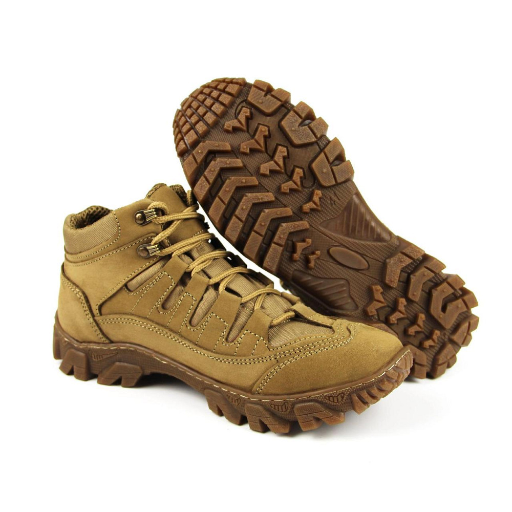 Тактичні чоловічі черевики демісезонні, військове взуття койот, шкіряні, дихаючі, зносостійкі Львів - фото 2