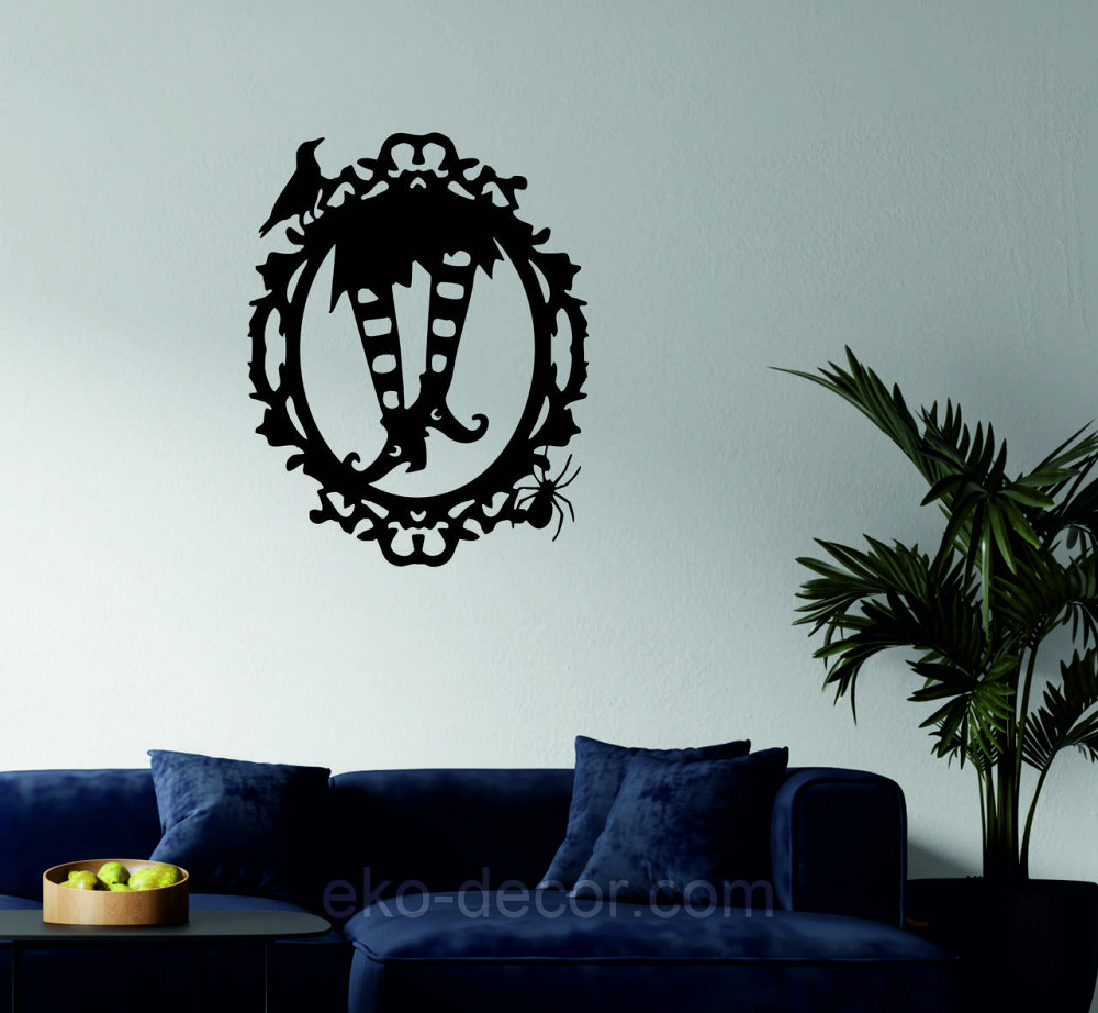 Декоративне настінне Панно «Ведьміни ноги», Декор на стіну 90*70 см, Чорний Київ - фото 4