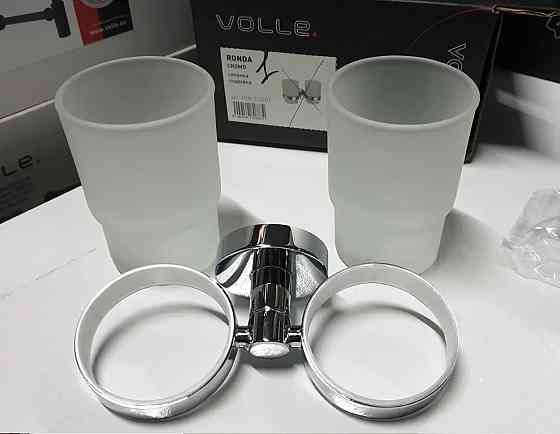 Стакан подвійний для зубних щіток VOLLE RONDA cromo хром Київ