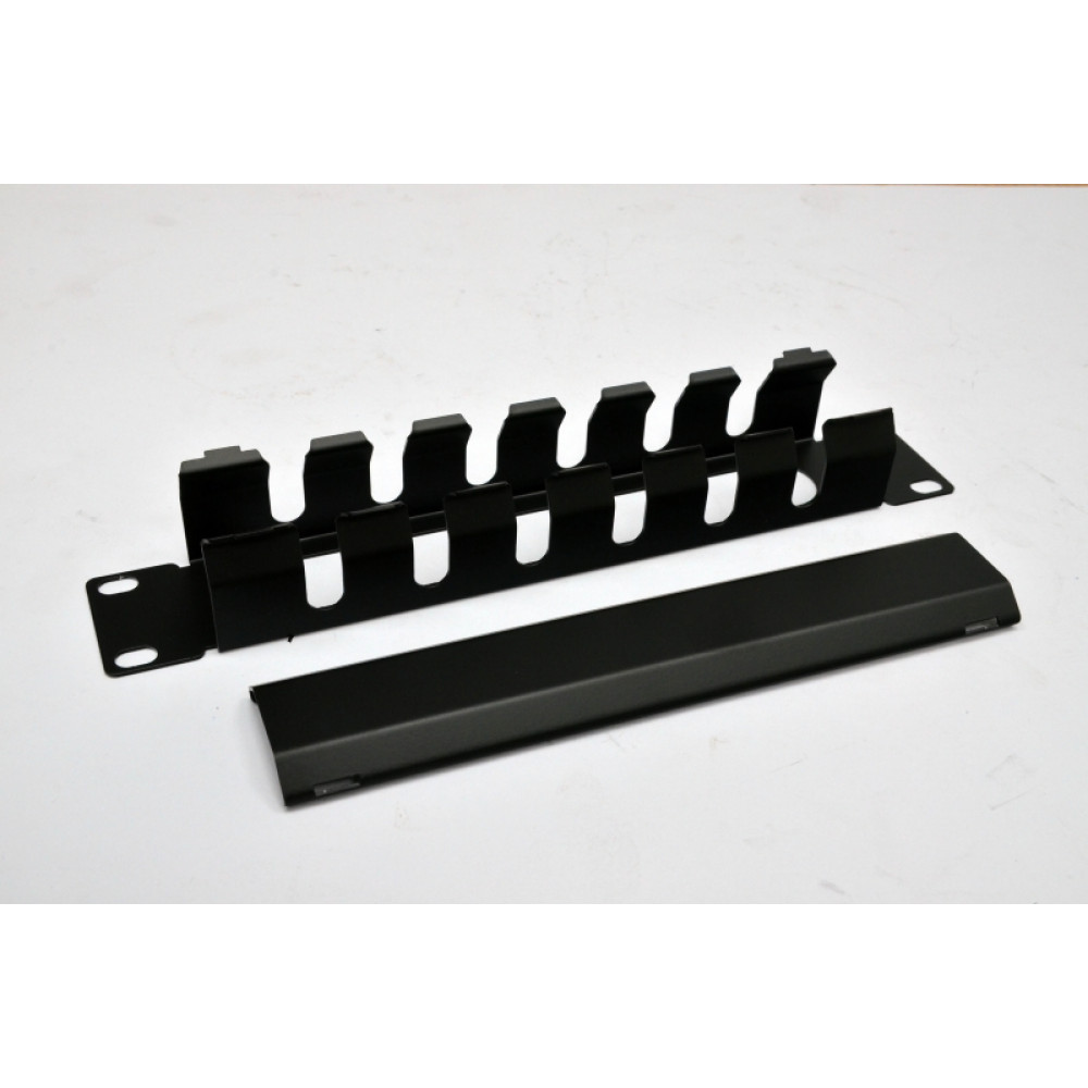 Кабельний організатор CMS 10", 1U перфорований, чорний Київ - фото 2