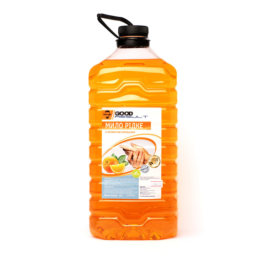 Мило рідке GOOD RESULT з ароматом Апельсину, 5л. Павлоград - фото 1