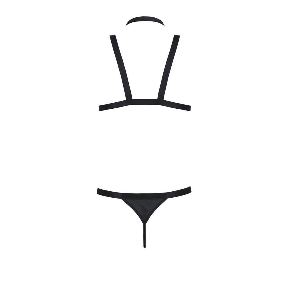 Комплект мужского белья из стреп Passion 039 SET ANDREW XXL/XXXL Black, стринги, шлейка Sex Aura Киев - изображение 6