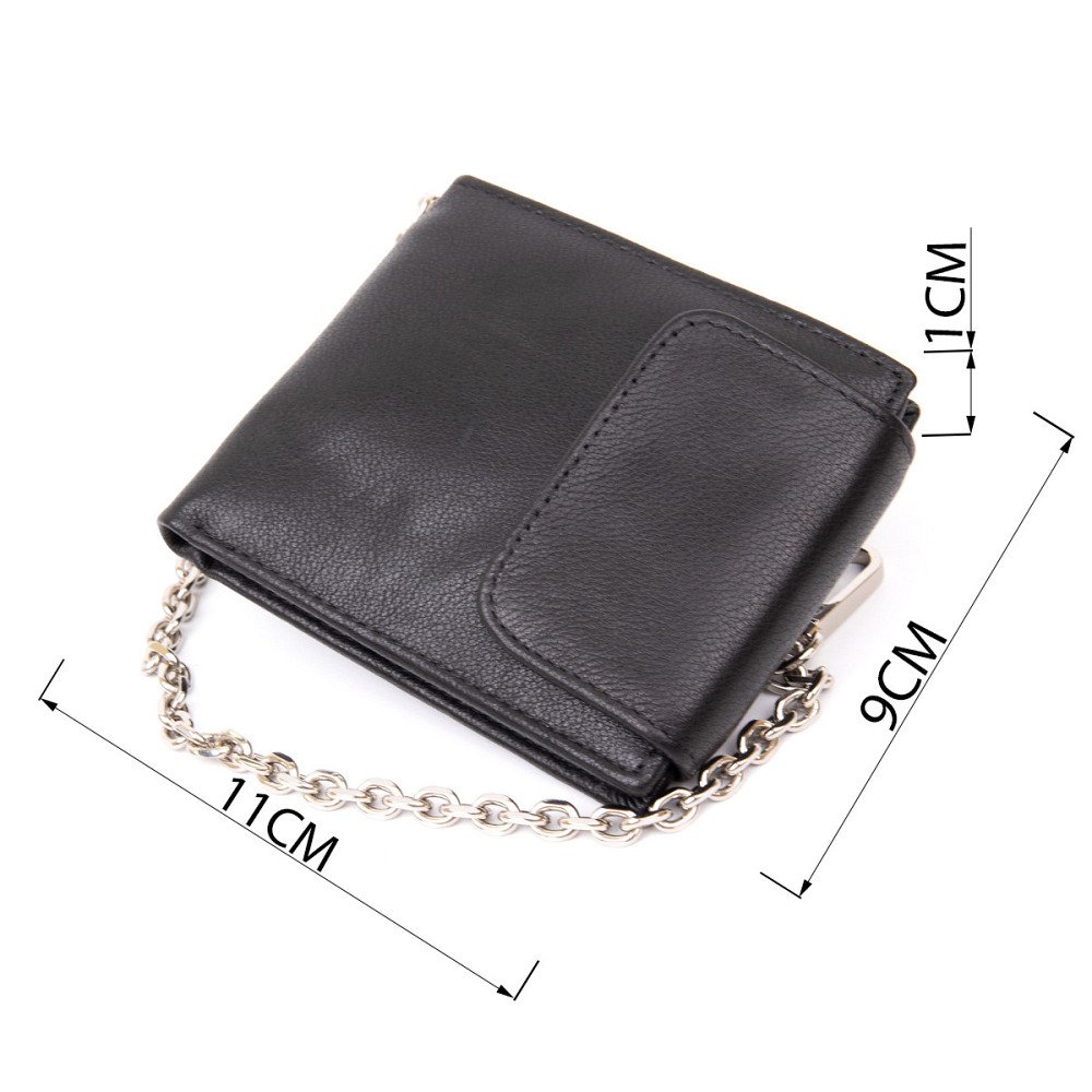 Портмоне унісекс з ланцюжком Чорне (Vintage) Київ - фото 7