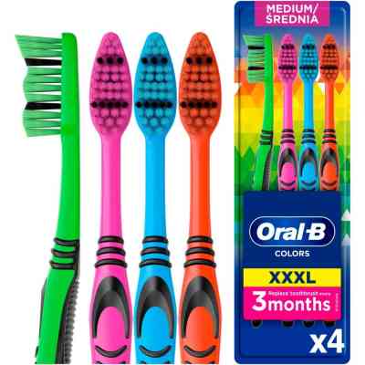 Зубна щітка Oral-B Colors Середньої жорсткості 4 шт. (8001090675521) Вінниця