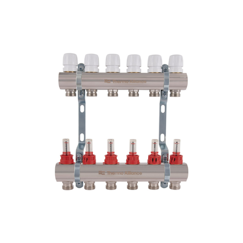 Колектор із витратомірами Thermo Alliance Standart 1" 6 виходів SD235W6 Київ - фото 1