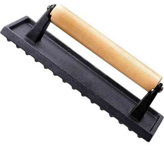 Прес для м'яса чавунний з дерев'яною ручкою 20х10,5х1 см GRILLI 777184 Код: 012707 Рівне