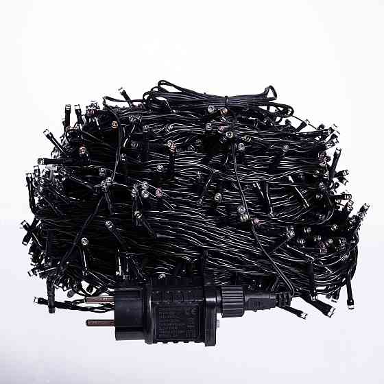 Вулична новорічна гирлянда 100 м, 1000 LED, сонячна батарея Київ