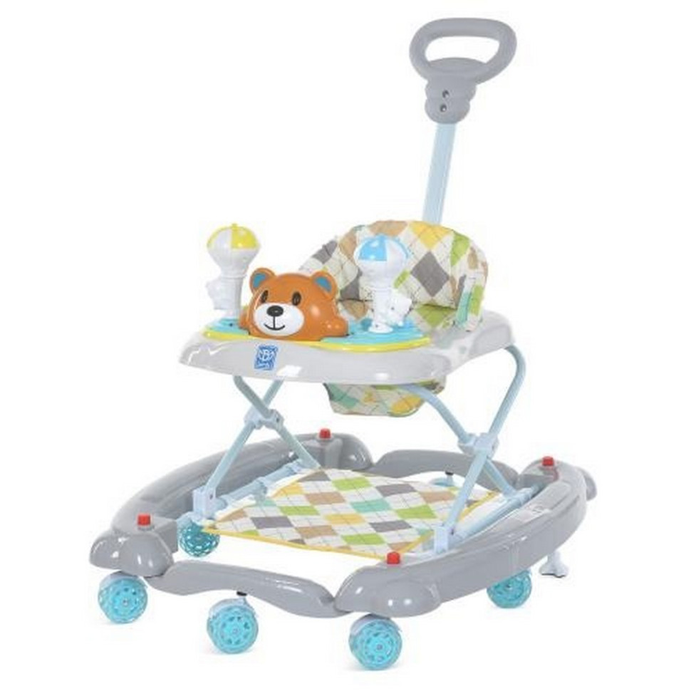 Ходунки дитячі Ведмедик M 3656A-S-4  музика, сірий Вінниця - фото 1