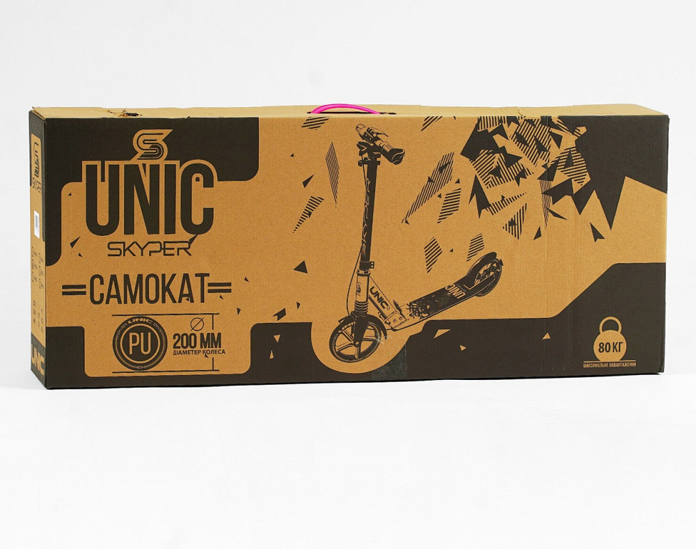 Самокат двоколісний Skyper Unic ручне дискове гальмо одне переднє амортизатор Помаранчевий (UN-25002) Чернігів - фото 8