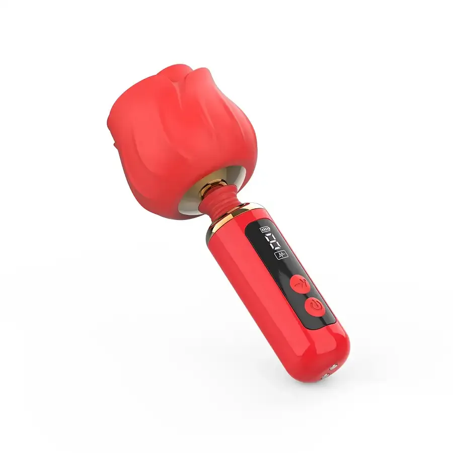 Вібромасажер Loviss Rose Mini Massage Wand Vibrator, головка у вигляді троянди, 9 режимів Львів - фото 4