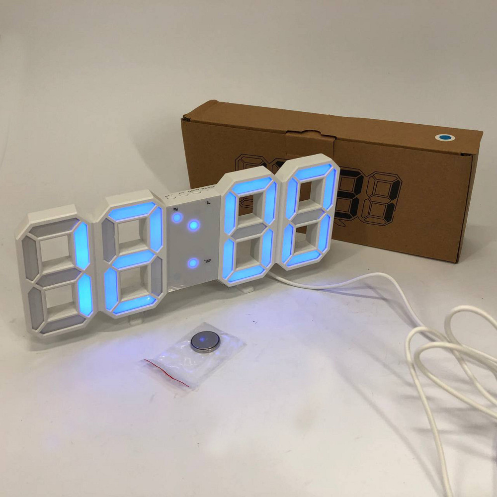 Розумний настільний годинник LY-1089, Настільний годинник з дзеркальним дисплеєм, PF-823 Годинник настільний Київ - фото 1