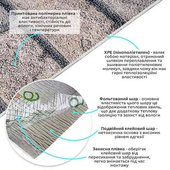 Обои самоклеющиеся 2800х500х1,5мм Коричневый екатериновлавский кирпич (D) SW-00001786 Днепр